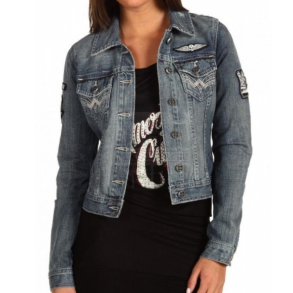 NWT Affliction Denim Jacket - Picture 2 of 12